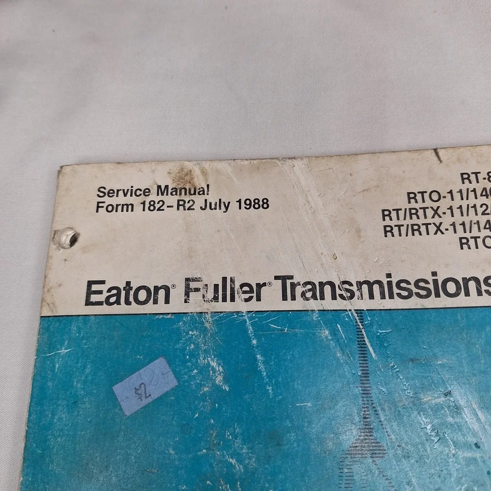 Eaton Fuller Form 182-R2 July 1988 Transmission Service Manual‎
